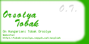 orsolya tobak business card